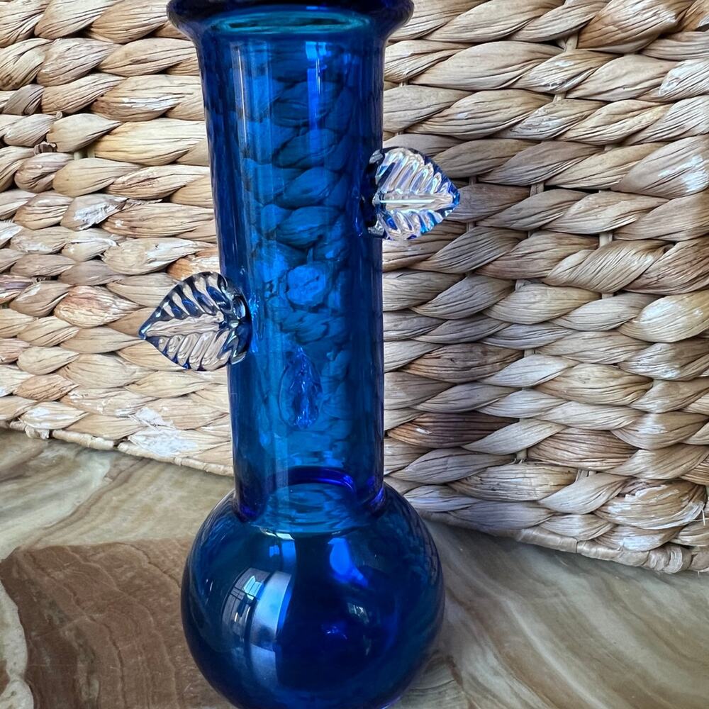 Cobalt Vine Vtg Vase